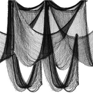 6 Pack Halloween Black Creepy Cloth - Halloween Decorations Clearance - 30X72